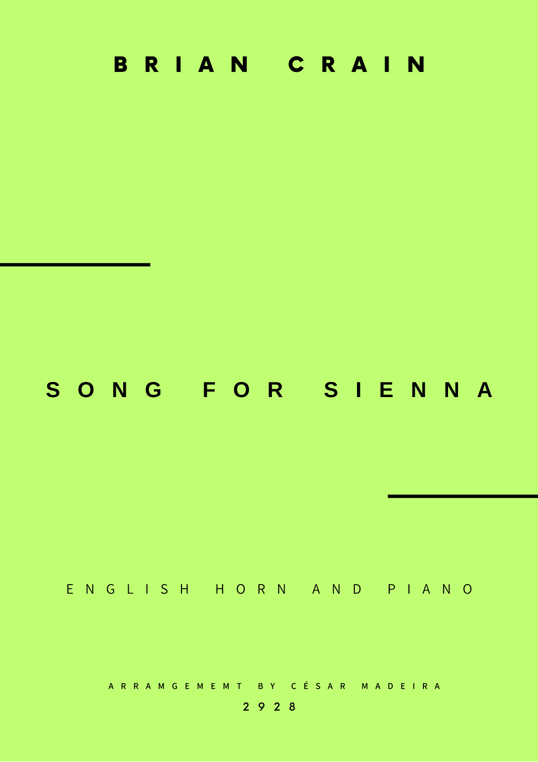 Song For Sienna (arr. César Madeira)