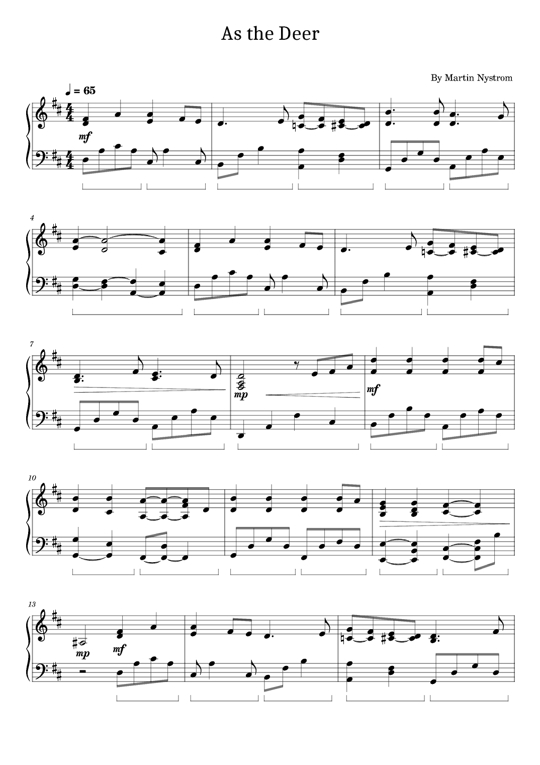 As The Deer (arr. poon)