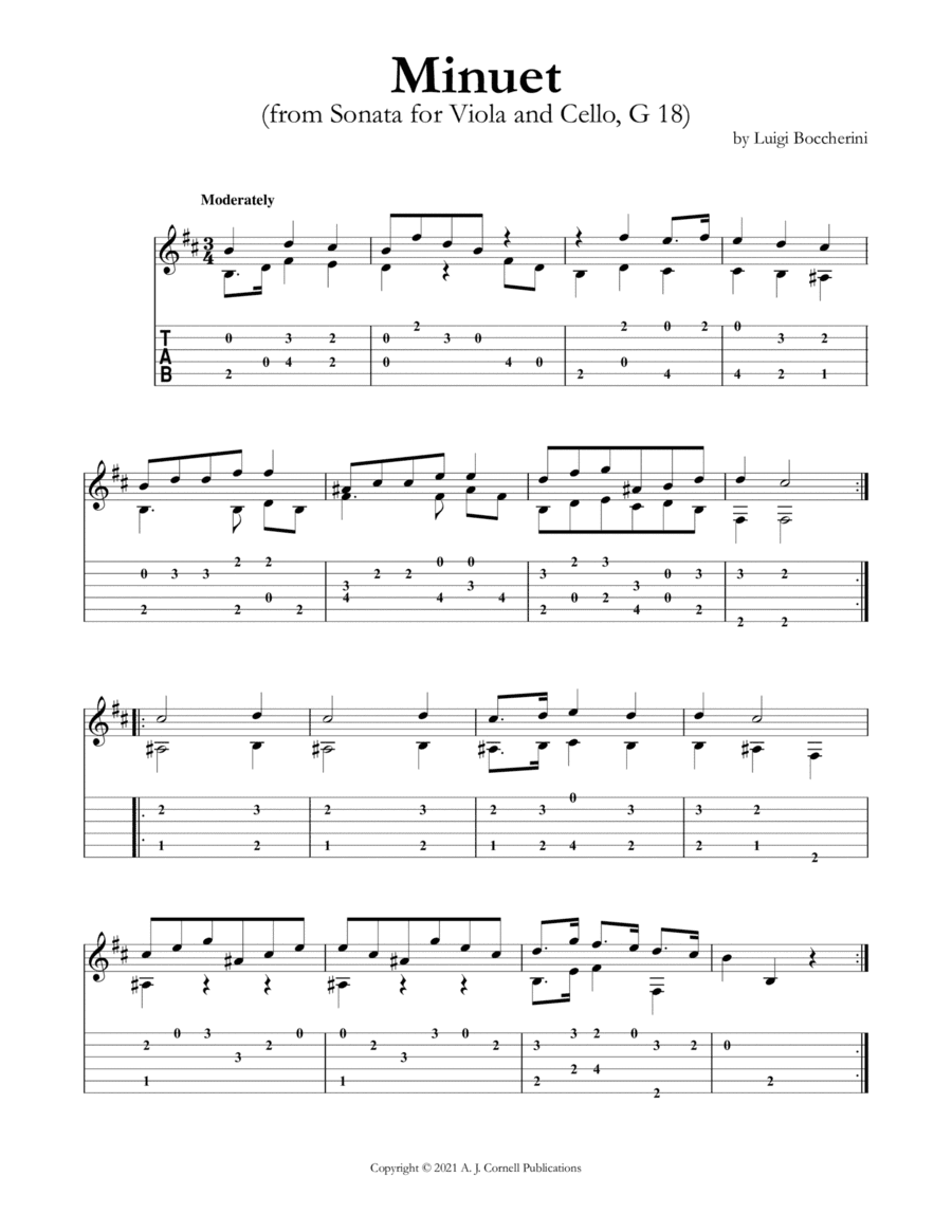 Minuet (from Sonata for Viola and Cello, G 18) (arr. Mark Phillips)