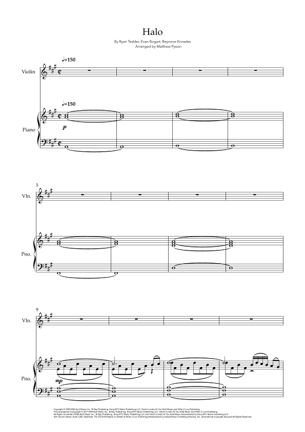 Halo (arr. Matthew pyeon)
