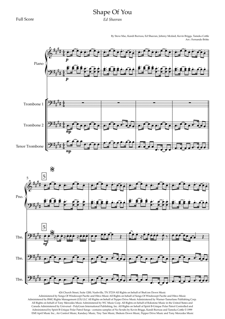 Shape Of You (arr. Fernando Britto)