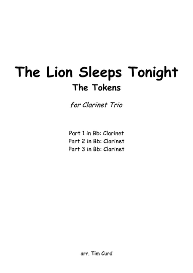 The Lion Sleeps Tonight (arr. Tim Curd)