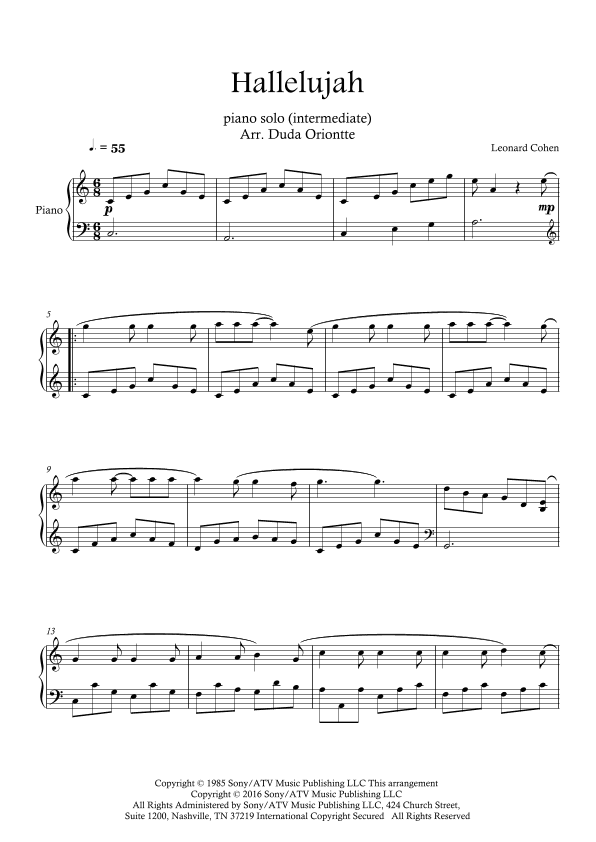 Hallelujah (arr. Duda Oriontte)