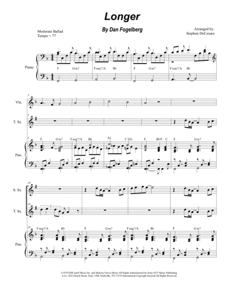 Longer (arr. Stephen DeCesare)