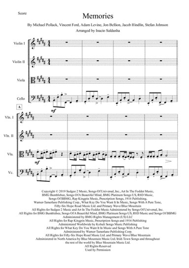 Memories (arr. Inacio Saldanha)