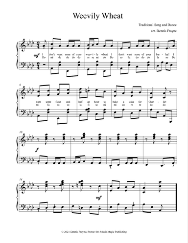 Weevily Wheat (arr. Dennis Frayne)