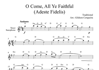 O Come, All Ye Faithful (Adeste Fidelis) (arr. Gildson Cerqueira)
