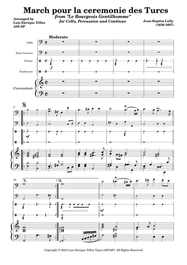 March pour la cérémonie des Turcs (arr. Luis Enrique Téllez)