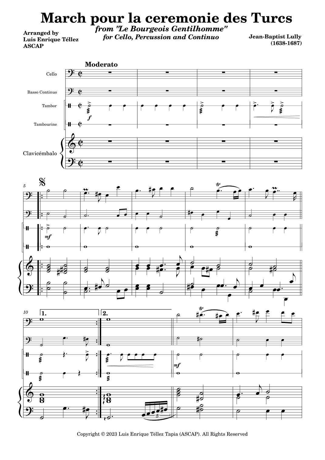 March pour la cérémonie des Turcs (arr. Luis Enrique Téllez)