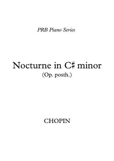 PRB Piano Series - Nocturne in C# minor (Chopin) (arr. PRB Music)