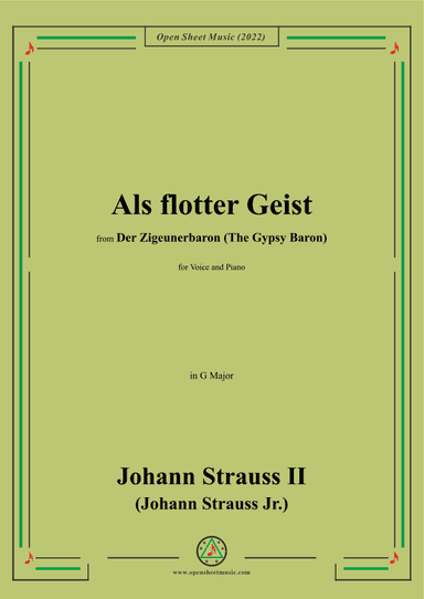 Johann Strauss II-Als flotter Geist,in G Major (arr. OSM Press)
