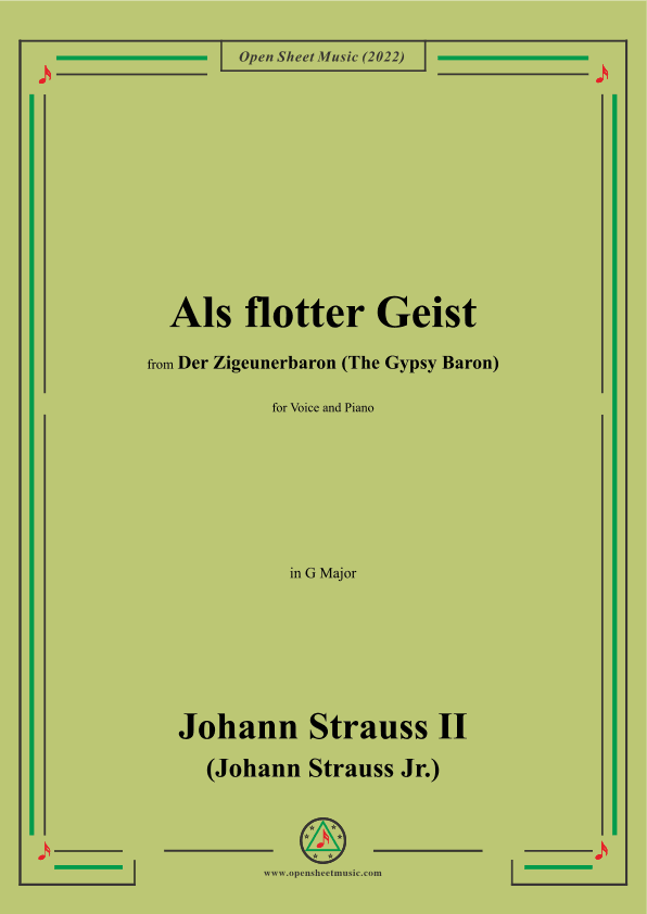 Johann Strauss II-Als flotter Geist,in G Major (arr. OSM Press)