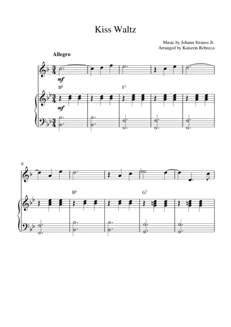 Kiss Waltz (arr. Kaiserin Rebecca)