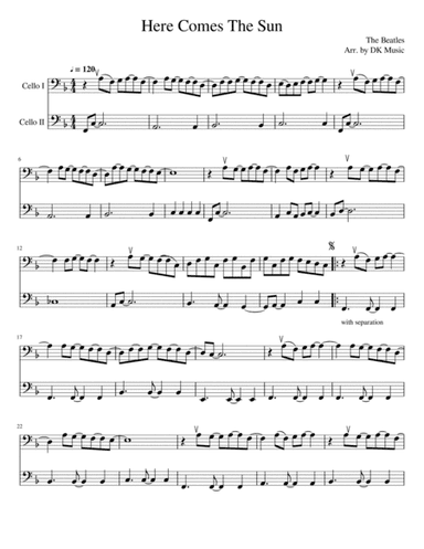 Here Comes The Sun (arr. DK Music)