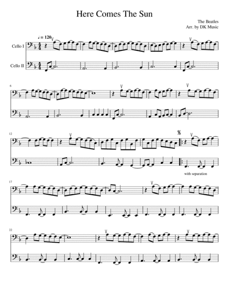 Here Comes The Sun (arr. DK Music)