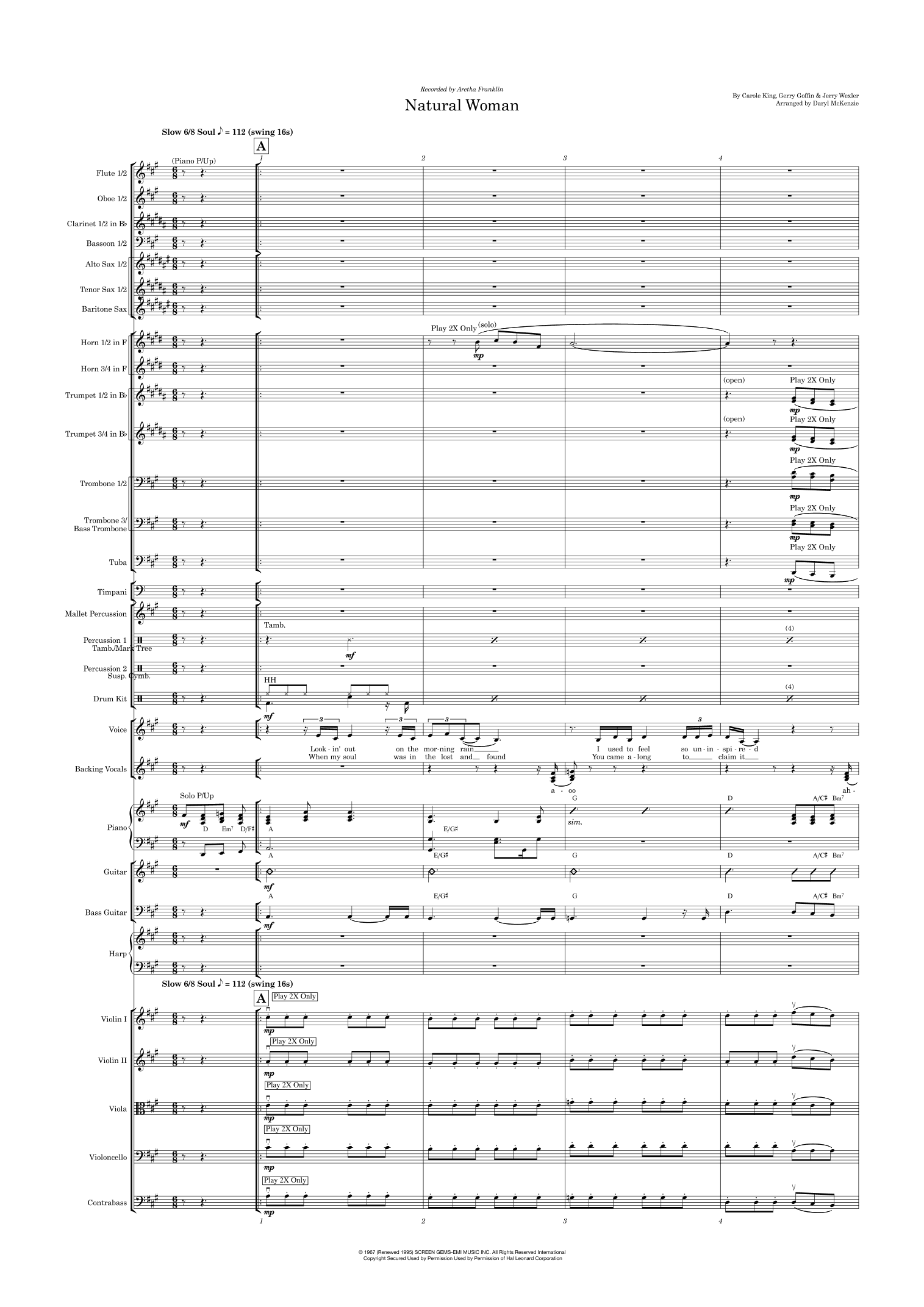 (you Make Me Feel Like) A Natural Woman (arr. Daryl McKenzie)