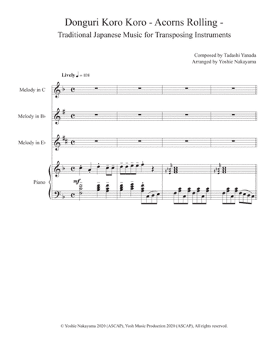 Donguri Koro Koro - Acorns Rolling (arr. Yoshie Nakayama)