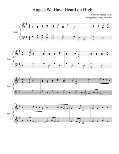 Angels We Have Heard on High (arr. Sandy McIntire)