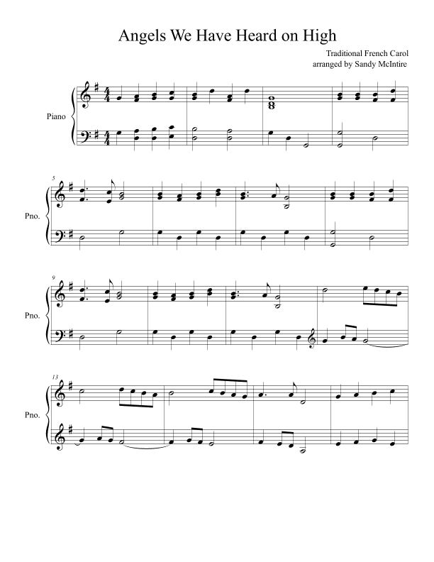 Angels We Have Heard on High (arr. Sandy McIntire)