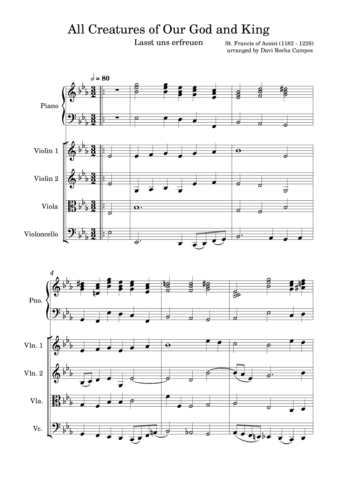 All Creatures of Our God and King (arr. Davi Rocha Campos)