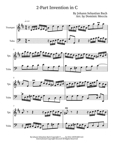 Two-part Invention In C (arr. Dominic Meccia)