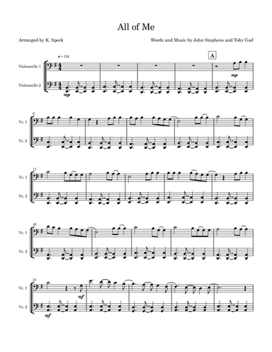 All Of Me (arr. K. Speck)