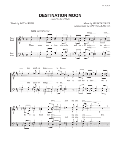 Destination Moon (arr. Matt Gallagher)