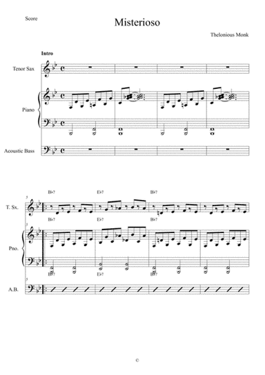 Misterioso (arr. The Sheet Music Library)