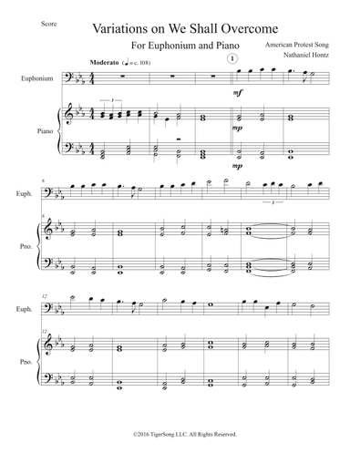 Variations on We Shall Overcome (arr. Nathaniel Hontz)