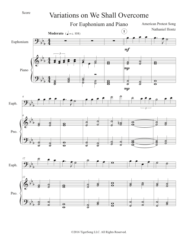 Variations on We Shall Overcome (arr. Nathaniel Hontz)