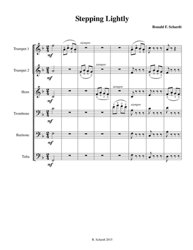 Stepping Lightly - for Brass Quintet
