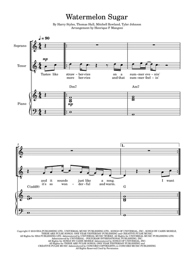 Watermelon Sugar (arr. Henrique F Mangoni)