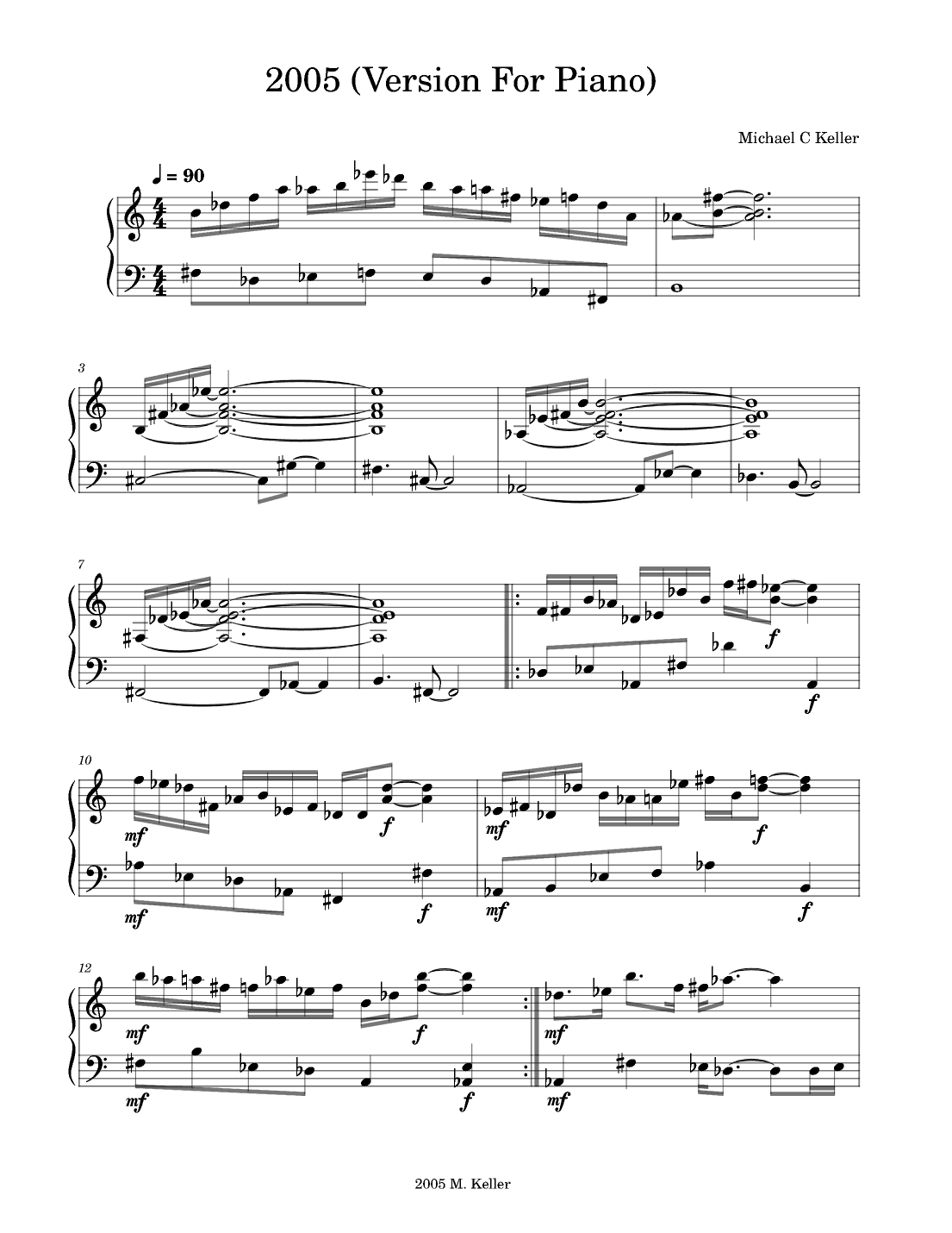 2005 (Version For Piano)