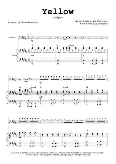 Yellow (arr. Glauco Fernandes)