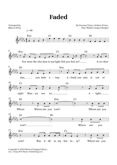 Faded (arr. Márcio Silva)