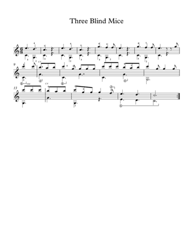Three Blind Mice (arr. Milan Mitic)