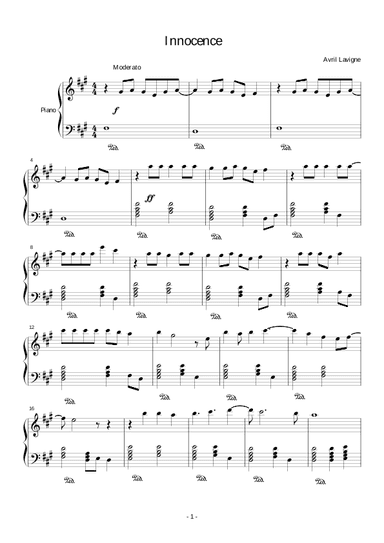 Innocence (arr. Avril Lavigne)