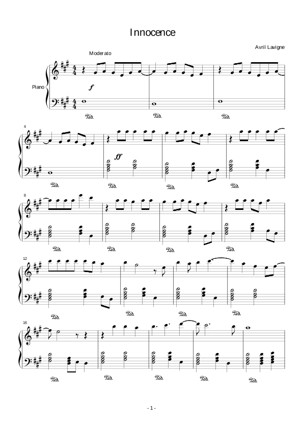 Innocence (arr. Avril Lavigne)