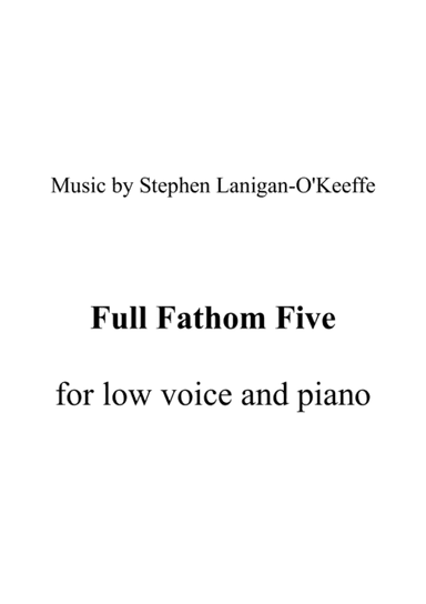 Full Fathom Five - piano/vocal