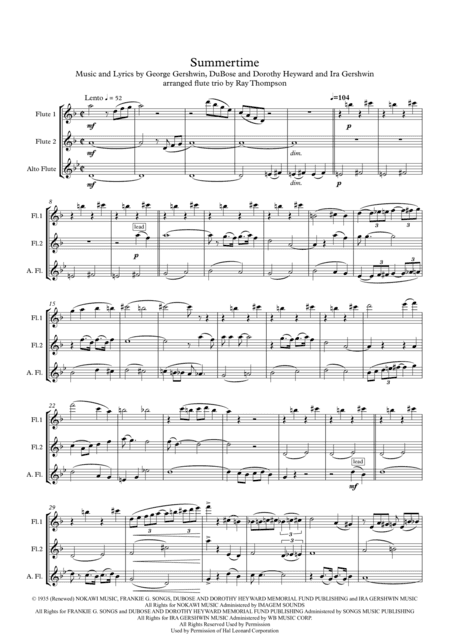 Summertime (arr. Ray Thompson)