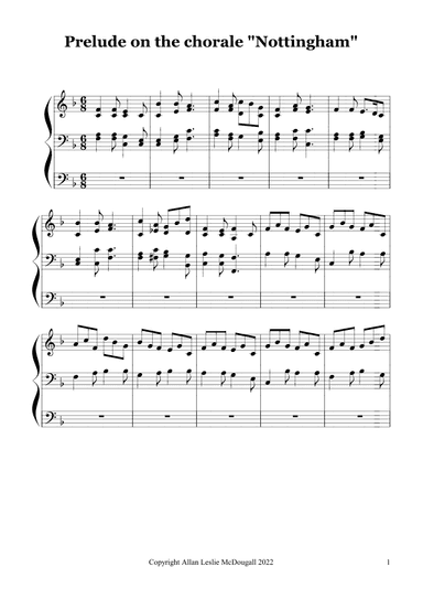 Prelude on the chorale "Nottingham"