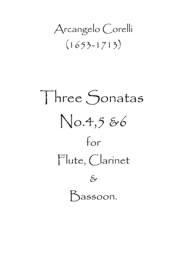 Three Sonatas No.4,5 & 6 (arr. Spence Bundy)