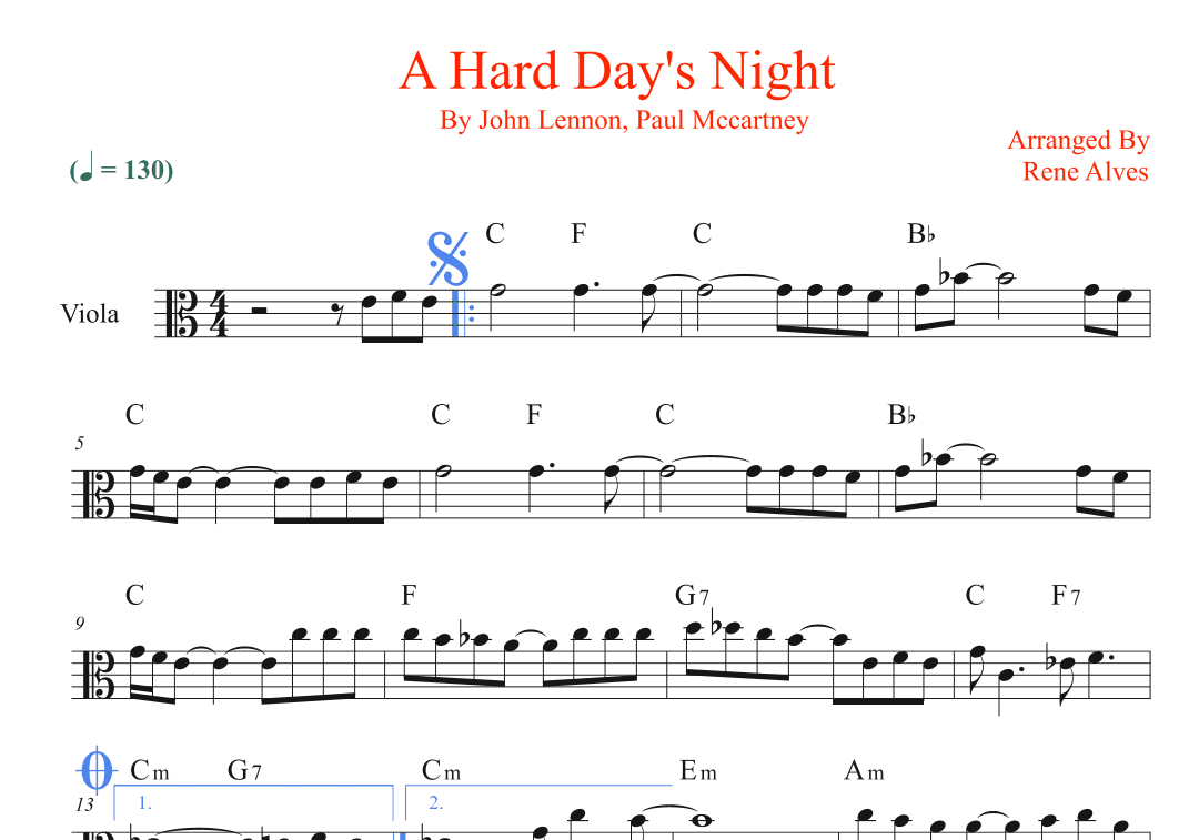 A Hard Day's Night (arr. Rene Alves)