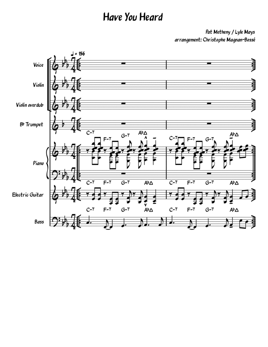 Have You Heard (arr. Christophe Magnan-Bossé)