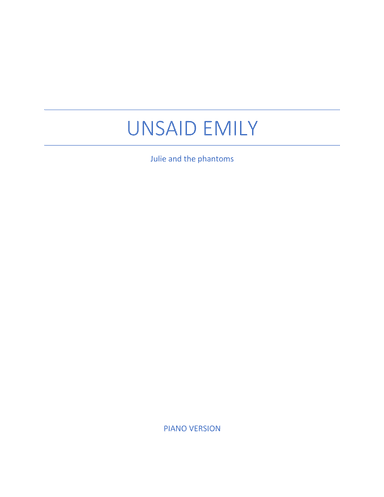Unsaid Emily (arr. Daniela Morales)