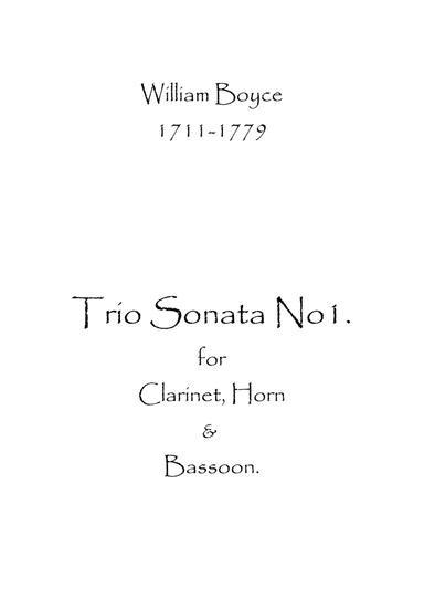 Trio Sonata No.1 (arr. Spence Bundy)