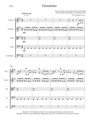 Geronimo (arr. Christoher Jones - Rockin' Rosin LLC)
