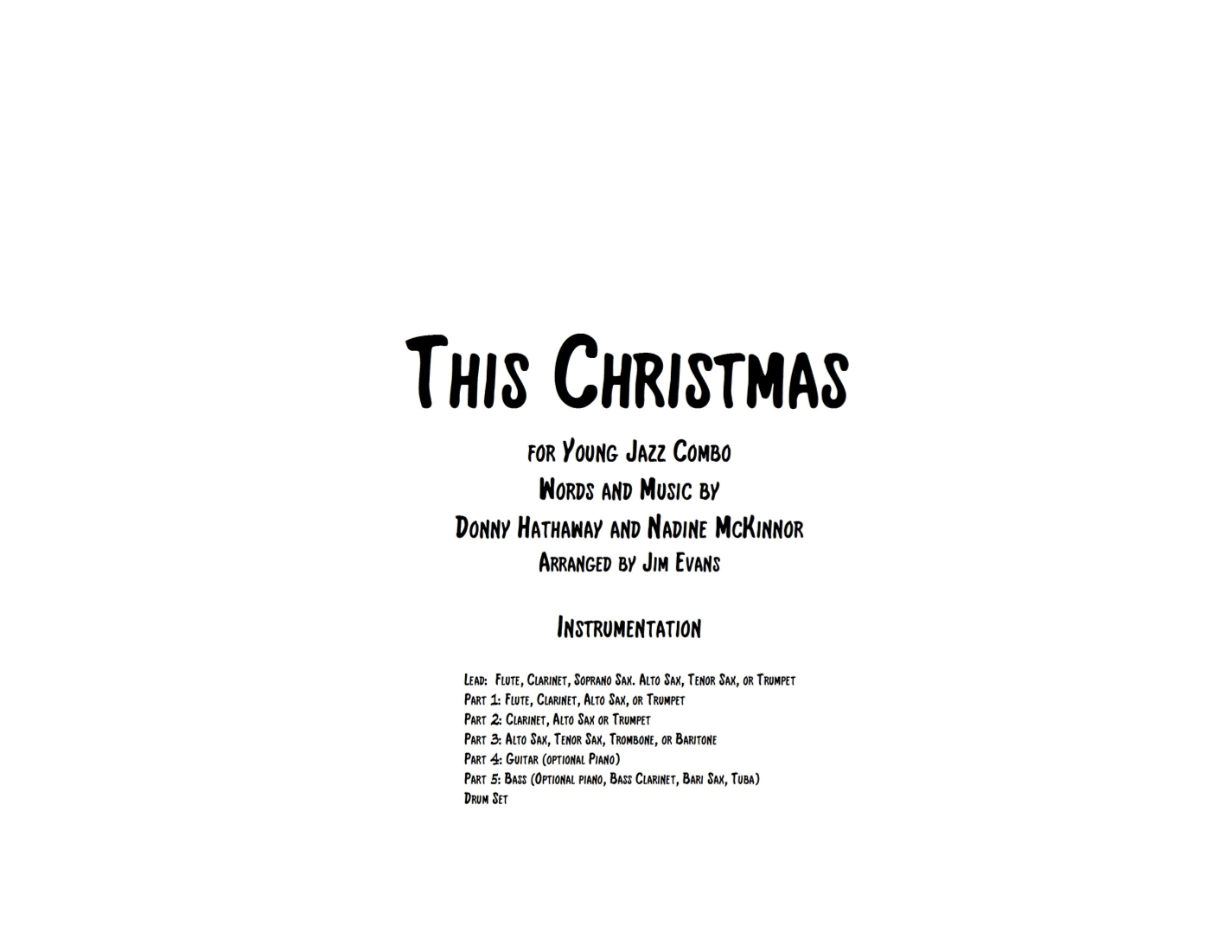 This Christmas (arr. Jim Evans)