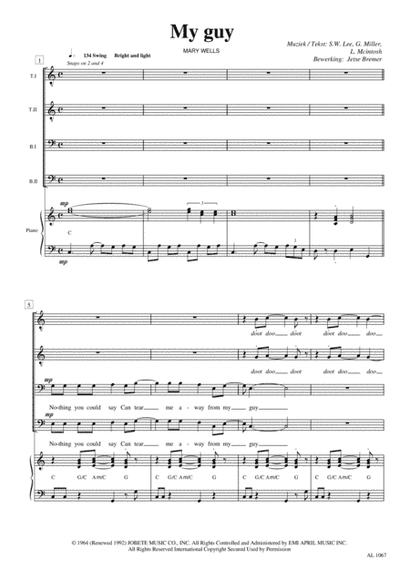My Guy (arr. Jetse Bremer)