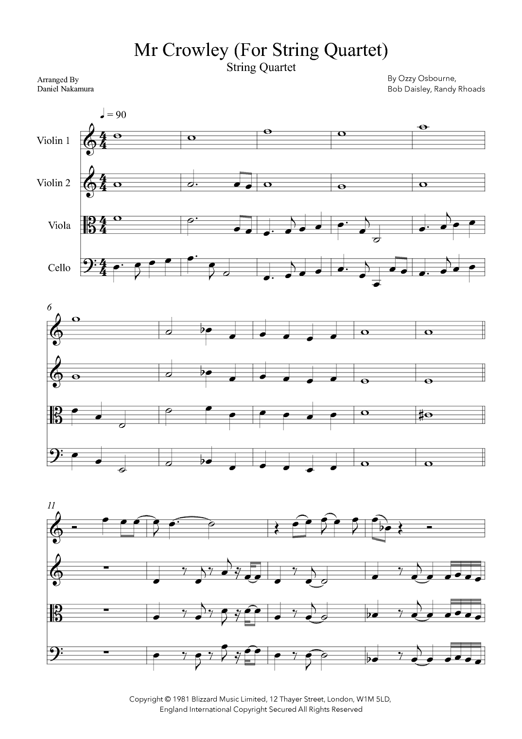 Mr. Crowley (arr. Daniel Nakamura)